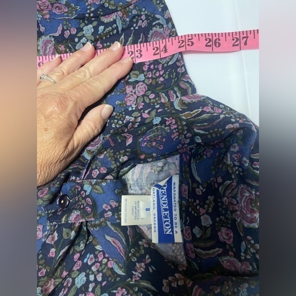 PENDLETON women’s floral print button down blouse,‎ size 8 - Picture 10 of 10